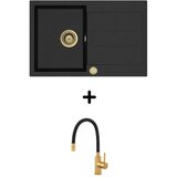  Set Tesa SQT101-AW + slavina Flexy PVD Zlato/Black metallic | shoptok.hr