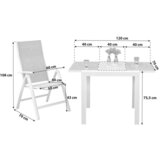 Gardenson Set Za Balkon Carrara, 3-Delno, Rjavosiva | Shoptok.si
