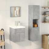  4-dijelni set kupaonskog namještaja siva boja betona drveni | Eponuda.com