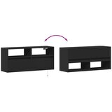  Zidni TV ormarić s LED svjetlima crni 100x31x45 cm | shoptok.hr