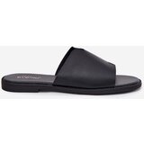 EVENTO Women's Eco Leather Slippers On Flat Heel Black Kalimira | shoptok.hr