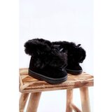 Kesi Children's Youth Warm Snow Boots Black Roofy Cene'.'