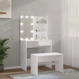  Set toaletnog stolića LED bijeli od konstruiranog drva | shoptok.hr