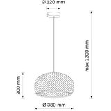  visilica na lanku KORFU 1xE27/20W/230V prečnik 38 cm bambus | Eponuda.com