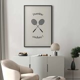  Plakat - Summer Games - Badminton Rackets on a White Background 60x90 Crni okvir | shoptok.hr