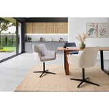 MID.YOU NASLANJAČ, les, kovina, tekstil črna, rjavosiva | Shoptok.si