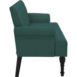  Klupa s naslonom tamnozelena 120 x 62 x 75,5 cm od tkanine | Eponuda.com