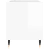 vidaXL Omarica za gramofonske plošče sijaj bela 85x38x48 cm inž. les | Shoptok.si