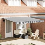 Tenda na automatsko uvlačenje antracit i bijela 400 x 300 cm | shoptok.hr
