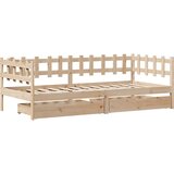 vidaXL dnevna postelja s predali 90x190 cm trdna borovina, (21303799) | Shoptok.si