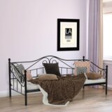 Kondela Kovinska postelja, črna, 90x200, DAINA | Shoptok.si