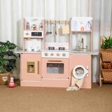 Premium Stil Dečja drvena kuhinja sa aparatom za kafu i veš mašinom - roze bela MSN24021 ( 14528 ) Cene