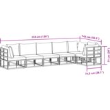 vidaXL Sjedeća garnitura za vrt 6 pcs Crna 70 x 70 x 32 cm Aluminij | shoptok.hr