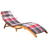 Maison Chic Vrtni Ležalnik - Sončna ležalnik z blazino trden akacijev les, (22042877) | Shoptok.si
