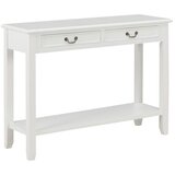  Konzolna mizica bela 110x35x80 cm les | Shoptok.si