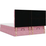 vidaXL Otomanski posteljni okvir z vzmetnicami roza 180x200cm žamet, (21609765) | Shoptok.si