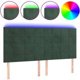  Uzglavlje tamnozeleno 160x5x118/128 cm baršunasto | shoptok.hr