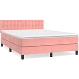 Maison Chic Box spring postelja - Vzmetna postelja z vzmetnico roza 140x190 cm žamet SL22595, (21880270) | Shoptok.si