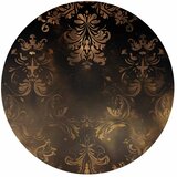  Okrugla fototapeta - Dark baroque patterns with gold accents 230x230 | shoptok.hr