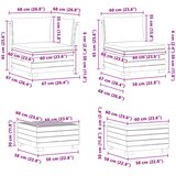 8 8 kom. Set vanjskih sofa Čvrsto drvo akacije Smeđa | shoptok.hr