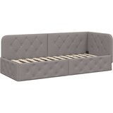  Kutni okvir kreveta s uzglavljem Sivo-smeđa 80 x 200 cm tkanina | shoptok.hr