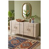 Hanah home komoda Ilay 150, 150 cm, bela / travertin / srebrna | Eponuda.com