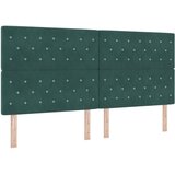  s opruga kutije Tamnozelena 200 x 200 cm Baršun | shoptok.hr
