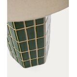 Kave Home Zelena/kremno bela namizna svetilka s tekstilnim senčilom (višina 61,5 cm) Rue – | Shoptok.si