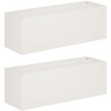  Vrtna saksija 2 kom. Bijela 40 x 20 x 20 cm Čelična vrata | shoptok.hr