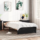 Maison Chic Posteljni okvir - Enojna postelja - Postelja za odrasle črn iz trdnega lesa 90x200 cm-J8500, (21765785) | Shoptok.si