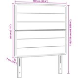  LED vzglavje z linijskim dizajnom Taupe 100 cm Tkanina, (22080246) | Shoptok.si
