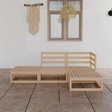 The Living Store Vrtna sedežna garnitura 4-delna trdna borovina - Vrtna Sedežna Garnitura, (21475157) | Shoptok.si