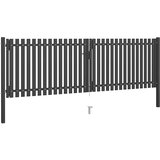  Vrtna vrata za ogradu od čelika 400x100 cm antracit boje | shoptok.hr