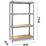 Plonos PL-701 metalni skladišni regali 174 × 80 × 40 cm – set 2 kom | shoptok.hr