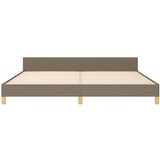  Posteljni okvir z vzglavjem taupe 200x200 cm blago, (20903808) | Shoptok.si