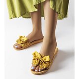  Yellow flip-flops with a bow Tachel Cene