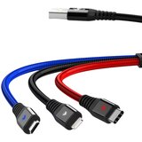 Konfulon Data kabl DC08/ 2.4A/ 3u1 USB na micro/ lightning/ Type C 1.2m