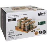 Five SET STAKLENKI ZA ZAČINE SA STALKOM HARMONY, 23X24X15CM BAGREM/BOROSILIKATNO STAKLO SMEĐA 9/1 | shoptok.hr