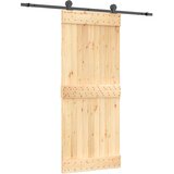  Klizna vrata 85 x 210 cm Čvrsta borovina (neobrađena) | shoptok.hr