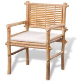 Bistro 3-dijelni bistro set od bambusa s jastucima | shoptok.hr