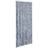 vidaXL Zavesa proti mrčesu modra in bela 56x200 cm šenilja | Shoptok.si