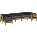  7-dijelni set vrtnih sofa od impregnirane borovine s jastucima | Eponuda.com