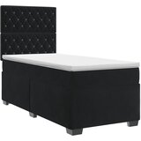  Boxspring krevet s madracem Crna 100 x 200 cm Baršun | shoptok.hr