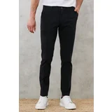 ALTINYILDIZ CLASSICS Men's Black Slim Fit Slim Fit Side Pocket Casual Trousers