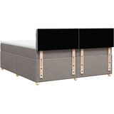  Krevet s oprugama i madracem smeđesivi 200x200 cm od tkanine | shoptok.hr