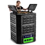 KADAX Velik modularni vrtni kompostnik, odporen proti zmrzali, gnojilo za celo leto, 950 l, (5000358085) Cene
