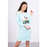  Dress with love mint print | Shoptok.si