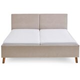 Meise Möbel Bež oblazinjena zakonska postelja z letvenim dnom 180x200 cm Piano – | Shoptok.si
