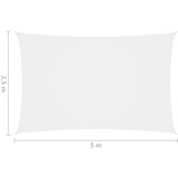 vidaXL Senčno jadro oksford blago pravokotno 2,5x5 m belo | Shoptok.si