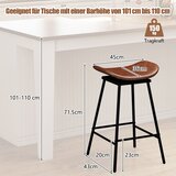  Set od dvije okretne barske stolice s tapeciranim sjedalom od umjetne kože i osloncem za noge, moderna visoka barska stolica, smeđe/crne boje | shoptok.hr